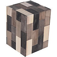 by inspire PatchWood wooden side table, 29,5 × 29,5 × 40 cm - Side Table