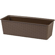 DOCHTMANN Flower pot rattan rectangle 40 × 16,5 × 12 cm, brown - Flower Pot