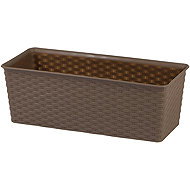 DOCHTMANN Flower pot rattan rectangle 30 × 13,5 × 10,5 cm, brown - Flower Pot