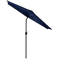 Plonos PL-884 Folding garden parasol 300 cm, 6 arms, with cover, blue - Sun Umbrella