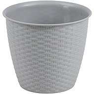 DOCHTMANN Flower pot rattan 30 × 26 cm, grey - Flower Pot