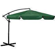 Plonos PL-881 Folding garden parasol 8-segment, 350 cm with cover, green - Sun Umbrella
