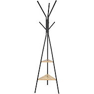 DOCHTMANN Clothes rack with shelves, 49 × 180 cm, black - Coat Hanger