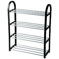 DOCHTMANN Plastic shoe rack 4 shelves, 50 × 19 × 66 cm, black - Cipőtartó