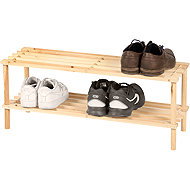 DOCHTMANN Shoe rack with 2 shelves, wooden, 74 × 30 × 26 cm - Shoe Rack