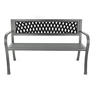 Bauerkraft H-048 Garden bench with backrest, metal, 125 cm, graphite - Garden Bench