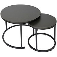 Bauerkraft H-108 Round coffee tables 2in1, loft, graphite - Coffee Table