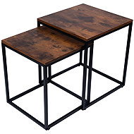Bauerkraft G-822 Square coffee tables 2in1, loft/industrial, antique oak - Coffee Table