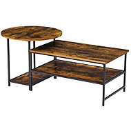 LEAN Toys 26622 Coffee table set 2in1, rustic wood, 123 × 60 × 51 cm - Coffee Table
