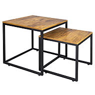 LEAN Toys 26619 Square coffee table set 2in1, rustic - Coffee Table