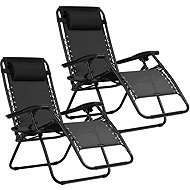 Sofotel 286300 Folding garden lounger with cushion ChillWell, 2 pcs, black - Garden Lounger