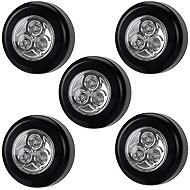 Verk Self-adhesive lamp 3 LED, black, 5 pcs - Spot Lighting