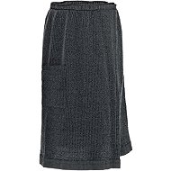 Rento Men's sauna kilt 70 × 145 cm, black-grey - Sauna kilt