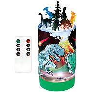 LEAN Toys 27396 Dinosaur LED night light, with remote control - Night Light