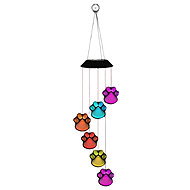 LEAN Toys 26940 Solar garden LED RGB lights 70 cm, dog paws - Garden Lighting
