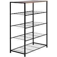 ModernHome XJ633083A1 Metal shoe rack, 4 shelves, 16 pairs, black - Shoe Rack
