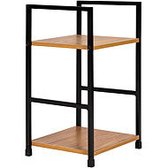 ModernHome CWJ302448 Bedside table with metal frame, 2 shelves - Night Stand
