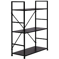 ModernHome CWJ602480LG Wooden shelf with metal frame and 3 shelves, 80 × 59,5 × 23,5 cm - Shelving Unit