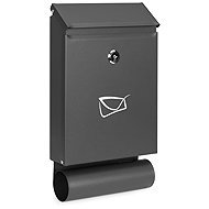 ModernHome AIE-ATS26 Mailbox with newspaper compartment, galvanized steel, anthracite - Mailbox