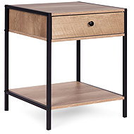 ModernHome CTG404050 Bedside table with drawer and shelf 40 × 50 cm, light oak - Night Stand