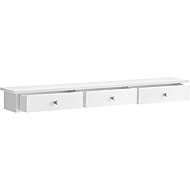 Songmics Liwos wall shelf with drawers, white - Shelf