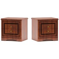 Cheapest furniture NUBIGENUM bedside table 2 pcs, cherry - Night Stand