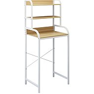 Cheapest furniture Bathroom shelf GIORGIO above washing machine, white/oak sonoma - Shelving Unit