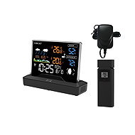 Bauerkraft G-870 Wireless backlit weather station with barometer, black - Weather Station