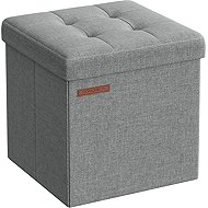 Songmics Nestro with storage space 30 cm, light grey - Ottoman