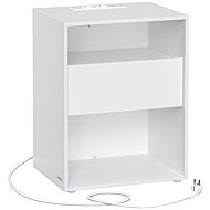 Vasagle Adar Bedside table with charging station white - Night Stand