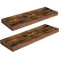 Songmics and Vasagle Set of 2 wall shelves Vasagle Olmira brown - Shelf