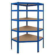 Malatec 13140 Corner rack with MDF shelves 1800 × 900 × 400 mm, 175 kg - Shelving Unit