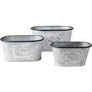 DOCHTMANN Flower Garden oval planter set 3 pcs, metal - Flower Pot
