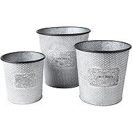 DOCHTMANN Set of flower pots FLOWER GARDEN bucket 3 pcs, metal - Flower Pot