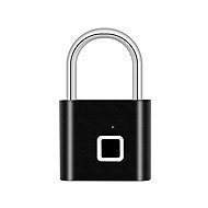 Verk 11534 Electronic padlock with fingerprint, USB, black - Padlock