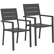 MultiGarden YC-051KD Set of garden chairs HDPE/steel, 2 pcs, grey - Garden Chair