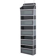 Ruhhy 27606 Door hanging organiser, 5 shelves, 142 × 40 × 17 cm, grey - Hanging closet organiser