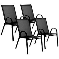 MultiGarden SC-092KD Garden chairs stackable 4 pcs, black - Garden Chair