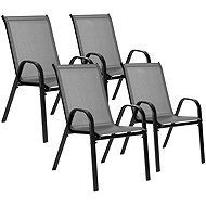 MultiGarden SC-092KD Garden chairs stackable 4 pcs, grey - Garden Chair