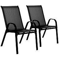 MultiGarden SC-092KD Garden chairs stackable 2 pcs, black - Garden Chair