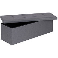 ModernHome TH-PO-7-4 Stool with storage 111 × 38 cm, light grey - Ottoman