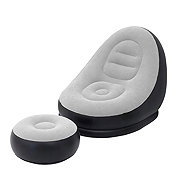 Verk 27532 Inflatable relaxation chair with footrest, grey - Armchair