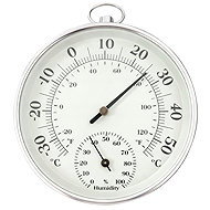 Verk 09244 Analog wall thermometer with hygrometer 2 in 1, white - Outdoor Thermometer