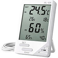 Verk 09238 LCD weather station with thermometer, probe and hygrometer, white - Weather Station