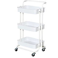 Verk 27490 Třípatrový úložný vozík na kolečkách 88 × 41,5 × 37 cm, bílý - Cart
