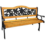 LEAN 26570 Garden bench with backrest 125 × 53 × 73 cm - Garden Bench