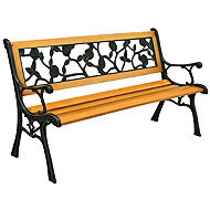 LEAN 26567 Garden bench with backrest 125 × 53 × 73 cm - Garden Bench