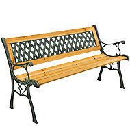 LEAN 26568 Garden bench with backrest 125 × 53 × 73 cm - Garden Bench