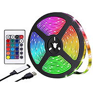 Verk 12438 RGB LED strip 5 m with remote control, Bluetooth, USB - LED Light Strip
