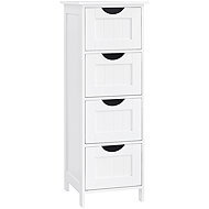 VASAGLE Bathroom cabinet 4 drawers, white 30 × 30 × 82 cm - Bathroom Cabinet